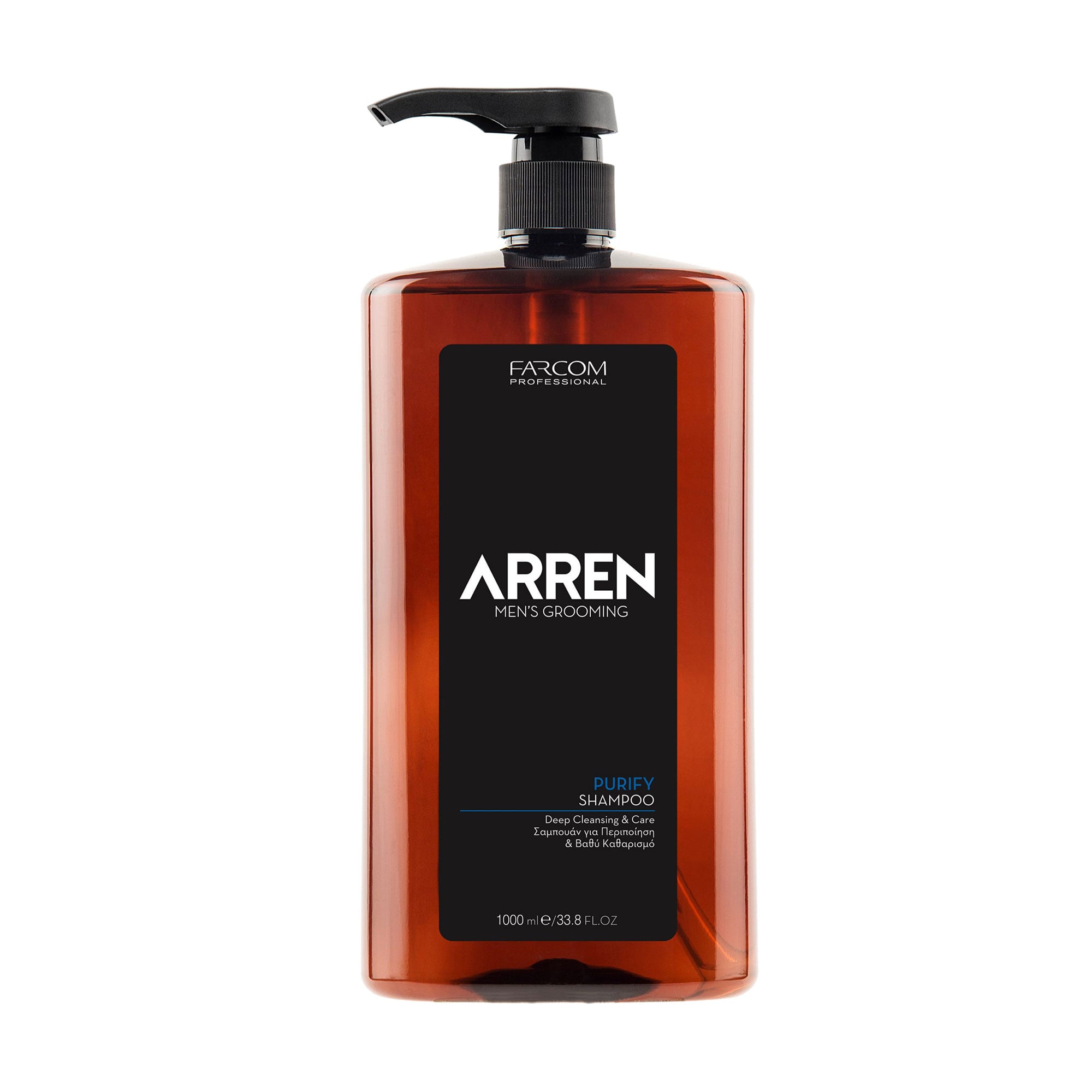 Чоловічий шампунь для волосся Arren Mens Grooming Purify Shampoo глибоке очищення та догляд, 1 л